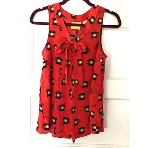 Maeve Anthropologie Rare Phone Tank Sz 6